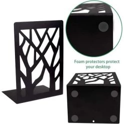 ALMI Serre-livres En Métal Pour Livres Lourds, Support Pour étagères, Serre Livres Décoratifs Antidérapants Pour La Maison, Bouchons D'étagère Noirs (3 Paires) -Petit rangement Soldes Magasin 52690175 5