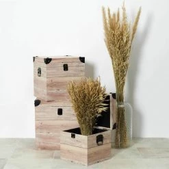 ALTOBUY SAMA - Lot De 3 Malles Cubes Aspect Bois Rosé - Rose 9 ALTOBUY SAMA - Lot De 3 Malles Cubes Aspect Bois Rosé - Rose -Petit rangement Soldes Magasin 52723137 3