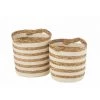 DANSMAMAISON Set De 2 Paniers RayŽs Herbe/Coton Naturel/Blanc - L 38 X L 33 X H 37 Cm - Naturel 2 DANSMAMAISON Set De 2 Paniers RayŽs Herbe/Coton Naturel/Blanc - L 38 X L 33 X H 37 Cm - Naturel -Petit rangement Soldes Magasin 52726129 1