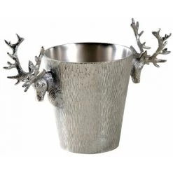 AUBRY GASPARD Seau à Champagne Cerf En Aluminium Argent - Argent