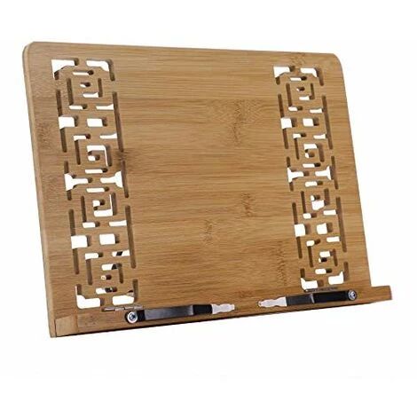 ECHOO Support Pour Livre En Bambou Porte-lecture 5 Degrés Réglable Porte-livre Multifonction Anti-myopie Rétro Tablette Sculpté De Cuisine Recette Planche à Composition Cadeau D'Anniversaire Noël 3 ECHOO Support Pour Livre En Bambou Porte-lecture 5 Degrés Réglable Porte-livre Multifonction Anti-myopie Rétro Tablette Sculpté De Cuisine Recette Planche à Composition Cadeau D'Anniversaire Noël