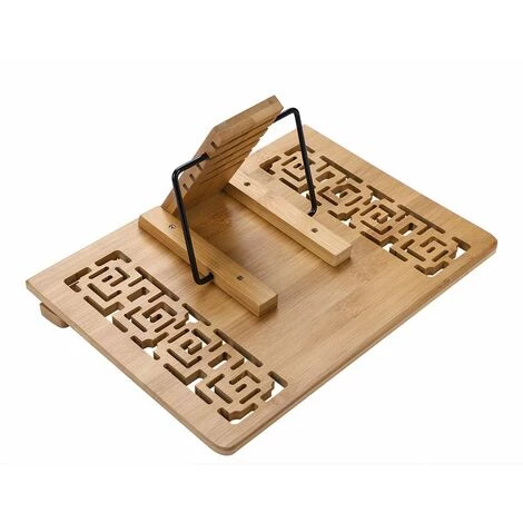 ECHOO Support Pour Livre En Bambou Porte-lecture 5 Degrés Réglable Porte-livre Multifonction Anti-myopie Rétro Tablette Sculpté De Cuisine Recette Planche à Composition Cadeau D'Anniversaire Noël 5 ECHOO Support Pour Livre En Bambou Porte-lecture 5 Degrés Réglable Porte-livre Multifonction Anti-myopie Rétro Tablette Sculpté De Cuisine Recette Planche à Composition Cadeau D'Anniversaire Noël – Image 3
