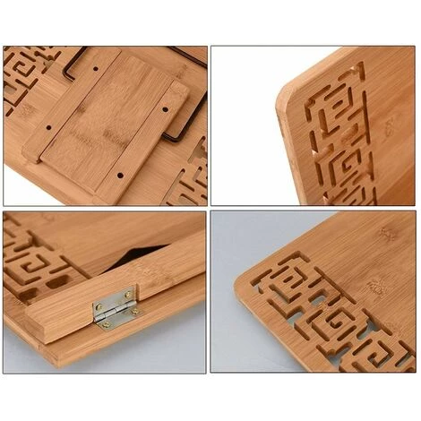 ECHOO Support Pour Livre En Bambou Porte-lecture 5 Degrés Réglable Porte-livre Multifonction Anti-myopie Rétro Tablette Sculpté De Cuisine Recette Planche à Composition Cadeau D'Anniversaire Noël 6 ECHOO Support Pour Livre En Bambou Porte-lecture 5 Degrés Réglable Porte-livre Multifonction Anti-myopie Rétro Tablette Sculpté De Cuisine Recette Planche à Composition Cadeau D'Anniversaire Noël – Image 4