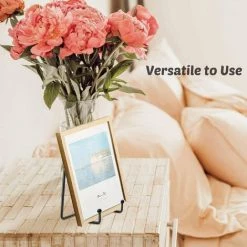 SUPERMARKET 4pcs Supports De Plaque Pour Affichage- 4 Pouces Support De Plaque Noir Le Fer Chevalet Support De Plaque Présentoir D'image Supports De Cadre En Métal Pour Photo, Vaisselle Et Art De Table，Superma -Petit rangement Soldes Magasin 52977488 5