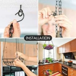 TANABATA Fruits Suspendus, Panier à Fruits Suspendu à 3 Niveaux Légumes En Métal Suspendu Pour Mettre Des Fruits Ou La Décoration De La Maison 9 TANABATA Fruits Suspendus, Panier à Fruits Suspendu à 3 Niveaux Légumes En Métal Suspendu Pour Mettre Des Fruits Ou La Décoration De La Maison -Petit rangement Soldes Magasin 53042784 3