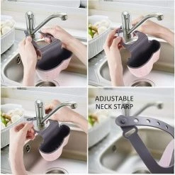 BARES 2 Paniers De Vidange De Cuisine, Égouttoir Égouttoir Égouttoir Égouttoir Égouttoir Évier Panier Ustensiles De Cuisine Support De Rangement Brosse à Savon (Rose Et Vert) -Petit rangement Soldes Magasin 53068691 3