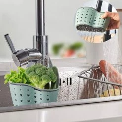 BARES 2 Paniers De Vidange De Cuisine, Égouttoir Égouttoir Égouttoir Égouttoir Égouttoir Évier Panier Ustensiles De Cuisine Support De Rangement Brosse à Savon (Rose Et Vert) -Petit rangement Soldes Magasin 53068691 4