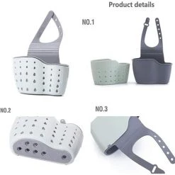 BARES 2 Paniers De Vidange De Cuisine, Égouttoir Égouttoir Égouttoir Égouttoir Égouttoir Évier Panier Ustensiles De Cuisine Support De Rangement Brosse à Savon (Rose Et Vert) -Petit rangement Soldes Magasin 53068691 5