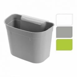 JARDIBRICODECO Panier Pour Déchets De Cuisine Top Couleurs Variées .28x17x21cm, Poids 225 Grammes, En 3 Couleurs Variées Blanc, Vert, Gris