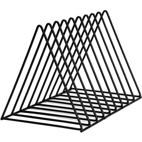 HKLFFJA Support Noir De Rangement Pour Disques Vinyles - 9 Emplacements - Pour Un Bureau 5 HKLFFJA Support Noir De Rangement Pour Disques Vinyles - 9 Emplacements - Pour Un Bureau – Image 3