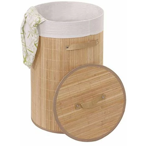 NOVA Panier Panier Sac En Bambou 50L Avec Cadre En Métal Avec Poignées Couleur : Naturel 3 NOVA Panier Panier Sac En Bambou 50L Avec Cadre En Métal Avec Poignées Couleur : Naturel