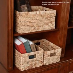 SZYB 3PCS Paniers D'bo?te De Rangement De Jacinthe Décor De Conteneur Polyvalent De Maison