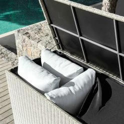 MOBELLIA Coffre De Rangement Calvi - Gris -Petit rangement Soldes Magasin 53621674 3