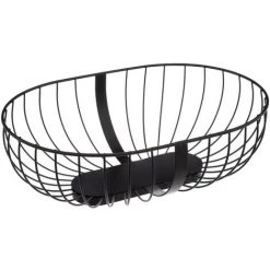 FI-VE Five - Corbeille à Fruits En Métal Noir Avec Compartiment Amovible Bleu Pétrole - Bleu -Petit rangement Soldes Magasin 53726699 3