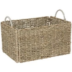 Atmosphera - Lot De 3 Caisses De Rangement Cagette En Fer Et Roseau - Beige -Petit rangement Soldes Magasin 53726719 3