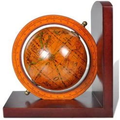 LITZEE Serre-livre Globe 2 Pcs # -Petit rangement Soldes Magasin 53765209 4