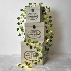 ALTOBUY INGA - Lot De 3 Malles Cubes Tissu Blanc Motif Authentique - Blanc -Petit rangement Soldes Magasin 53821850 3