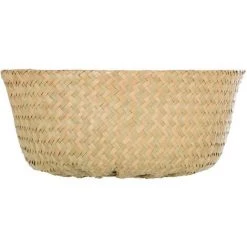 HOMEMAISON Panier Pliable à Pompons Naturel Ø 31 X H 27 Cm - Naturel -Petit rangement Soldes Magasin 53908456 3