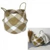 JARDIRICODECO Panier De Rangement Blanc Et Naturel