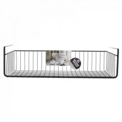 JARDIRICODECO Panier Suspendu Metal Filaire Noir 56x14x26cm -Petit rangement Soldes Magasin 53960147 2