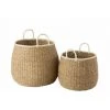DANSMAMAISON Set De 2 Panier + Anse Bord Blanc Papier Marron - L 48,5 X L 47 X H 44,5 Cm - Marron -Petit rangement Soldes Magasin 53988475 1