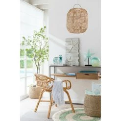 DANSMAMAISON Set De 2 Panier + Anse Bord Blanc Papier Marron - L 48,5 X L 47 X H 44,5 Cm - Marron -Petit rangement Soldes Magasin 53988475 3