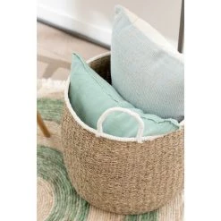 DANSMAMAISON Set De 2 Panier + Anse Bord Blanc Papier Marron - L 48,5 X L 47 X H 44,5 Cm - Marron -Petit rangement Soldes Magasin 53988475 4