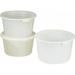 Bottich 65L HD-polyéthylène Blanc M. Poignées D.590mm H.330mm Craemer