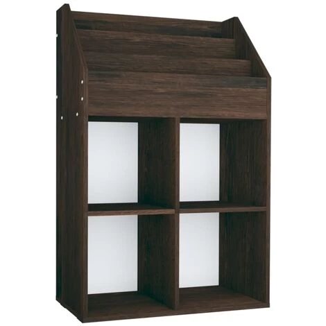 YOUTHUP Porte-revue Pour Enfants Chêne Fumé 71x30x114 Cm Aggloméré - Brun 4 YOUTHUP Porte-revue Pour Enfants Chêne Fumé 71x30x114 Cm Aggloméré - Brun – Image 2