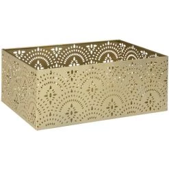 Atmosphera - Set De 3 Caisses Cagettes En Métal Doré - Doré -Petit rangement Soldes Magasin 54549252 3