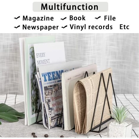 QERSTA Organisateur De Disques Vinyle, étagère à Magazines En Métal 9 Emplacements, Décoration De Bureau, étagères Noires 6 QERSTA Organisateur De Disques Vinyle, étagère à Magazines En Métal 9 Emplacements, Décoration De Bureau, étagères Noires – Image 4
