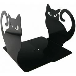 QERSTA 1 Paire De Serre-livres Décoratifs Chat Persan En Métal Noir -Petit rangement Soldes Magasin 54648401 4