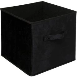 Five - Boite De Rangement En Velours Noir 31 X 31 X 31 Cm - Noir