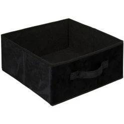 FI-VE Five - Boîte De Rangement En Velours Noir 31 X 31 X 15 Cm - Noir