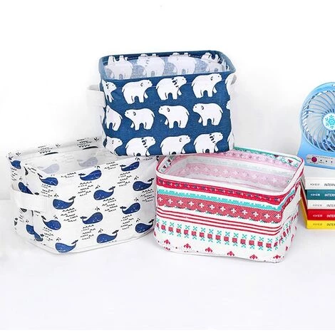 PERLE RARE 5 × Boîte De Rangement Pliable Lin Tissu Bureau Rangé Stockage Boîte Maquillage Bijoux Jouets Papeterie Divers Panier Organisateur Petite Taille Pour Espace De Rangement 4 PERLE RARE 5 × Boîte De Rangement Pliable Lin Tissu Bureau Rangé Stockage Boîte Maquillage Bijoux Jouets Papeterie Divers Panier Organisateur Petite Taille Pour Espace De Rangement – Image 2