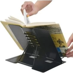 QERSTA Support De Lecture Pliable Et Réglable En Métal Tablette Pour Livre Support De Livre Pour Ipad, Tablette, Recettes, Bureau, 6 Angle Réglable 21 * 19cm 10 QERSTA Support De Lecture Pliable Et Réglable En Métal Tablette Pour Livre Support De Livre Pour Ipad, Tablette, Recettes, Bureau, 6 Angle Réglable 21 * 19cm -Petit rangement Soldes Magasin 54850517 4