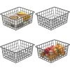 ZHUOXUAN Panier En Fil Métallique, 4 Pièces De Panier De Rangement En Fil Métallique Panier En Métal Durable Panier De Rangement Pour Salle De Stockage Des Aliments, Adapté Aux Armoires De Cuisine, Salles De Stockage Des Aliments, Salles De Bains, Plans De Travail -Petit rangement Soldes Magasin 54912215 1