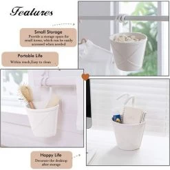 REGALI Panier Suspendu, Petit Panier, Seau De Rangement Pliable Poubelle De Nettoyage De Bureau, Organisateur De Seau De Rangement Polyvalent Suspendu -Petit rangement Soldes Magasin 54959780 3