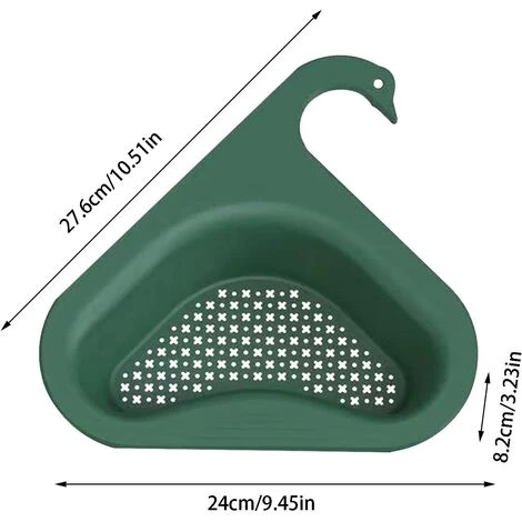 DKSFJKL Porte Évier Triangle, Évier Égouttoir Panier Crépine, Égouttoir De Rangement Pour Évier De Cuisine, Étagère D'angle Triangulaire Pour Évier Vert 4 DKSFJKL Porte Évier Triangle, Évier Égouttoir Panier Crépine, Égouttoir De Rangement Pour Évier De Cuisine, Étagère D'angle Triangulaire Pour Évier Vert – Image 2