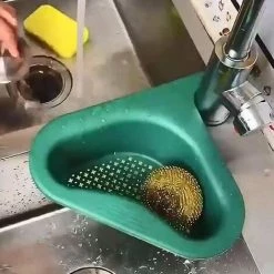 DKSFJKL Porte Évier Triangle, Évier Égouttoir Panier Crépine, Égouttoir De Rangement Pour Évier De Cuisine, Étagère D'angle Triangulaire Pour Évier Vert 9 DKSFJKL Porte Évier Triangle, Évier Égouttoir Panier Crépine, Égouttoir De Rangement Pour Évier De Cuisine, Étagère D'angle Triangulaire Pour Évier Vert -Petit rangement Soldes Magasin 55148391 3