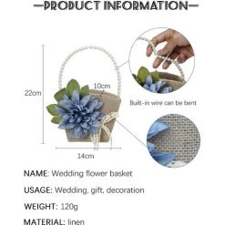 CADEAUX Artisanat Panier Romantique Jute Dentelle Bow Panier De Fleur De Mariage Panier Fille Pour Articles De Décoration De Mariage 1 Set 11 CADEAUX Artisanat Panier Romantique Jute Dentelle Bow Panier De Fleur De Mariage Panier Fille Pour Articles De Décoration De Mariage 1 Set -Petit rangement Soldes Magasin 55171446 5