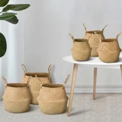 Jardinière En Osier Faite à La Main. Rangement De Paniers De Fleurs. De Linge. Panier Décoratif. Pot De Fleurs En Rotin. FUIENKO -Petit rangement Soldes Magasin 55268750 2