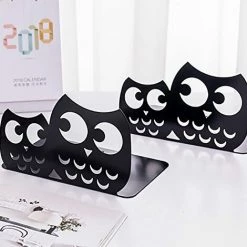 MONLY Lot De Serre-livres Antidérapants En Métal Motif Chouette Noir 11 MONLY Lot De Serre-livres Antidérapants En Métal Motif Chouette Noir -Petit rangement Soldes Magasin 55273054 5