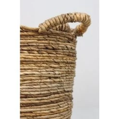 HSM COLLECTION Ensemble De 2 Paniers De Rangement Naturel - Bananenblad ø35*33/ø30*30 - Naturel -Petit rangement Soldes Magasin 55305825 2