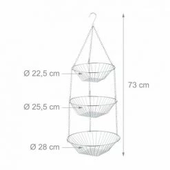 JARDIBRICODECO Panier à Suspendre 3 étages -Petit rangement Soldes Magasin 55316052 4