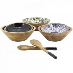 JARDIBRICODECO Corbeille En Manguier Et Résine -Petit rangement Soldes Magasin 55331701 5