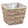 JARDIBRICODECO Corbeille Carrée En Maïs Teinté -Petit rangement Soldes Magasin 55331748 1
