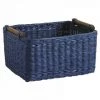 JARDIBRICODECO Corbeille De Rangement En Rotin Teinté Bleu -Petit rangement Soldes Magasin 55331971 1