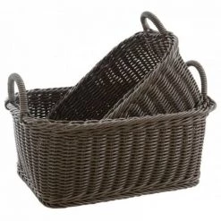 JARDIBRICODECO Corbeille De Rangement En Rotin Synthétique 5 JARDIBRICODECO Corbeille De Rangement En Rotin Synthétique -Petit rangement Soldes Magasin 55331995 2