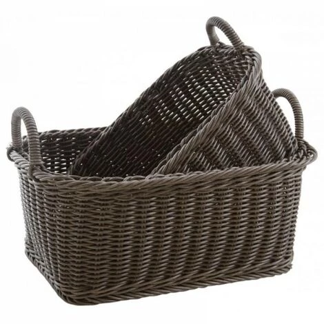 JARDIBRICODECO Corbeille De Rangement En Rotin Synthétique 4 JARDIBRICODECO Corbeille De Rangement En Rotin Synthétique – Image 2